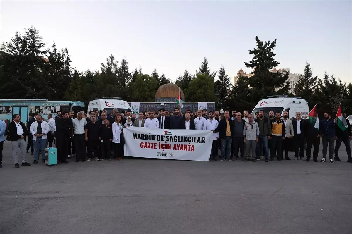 Mardin'de "Sağlıkçılar Gazze için ayakta" programı düzenlendi