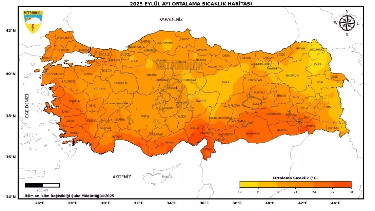 2025 Eylül Ayı Sıcaklık Rekoru: 21.7 Derece