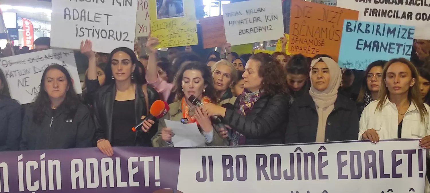 Van'da kadınlar Rojin için yürüdü