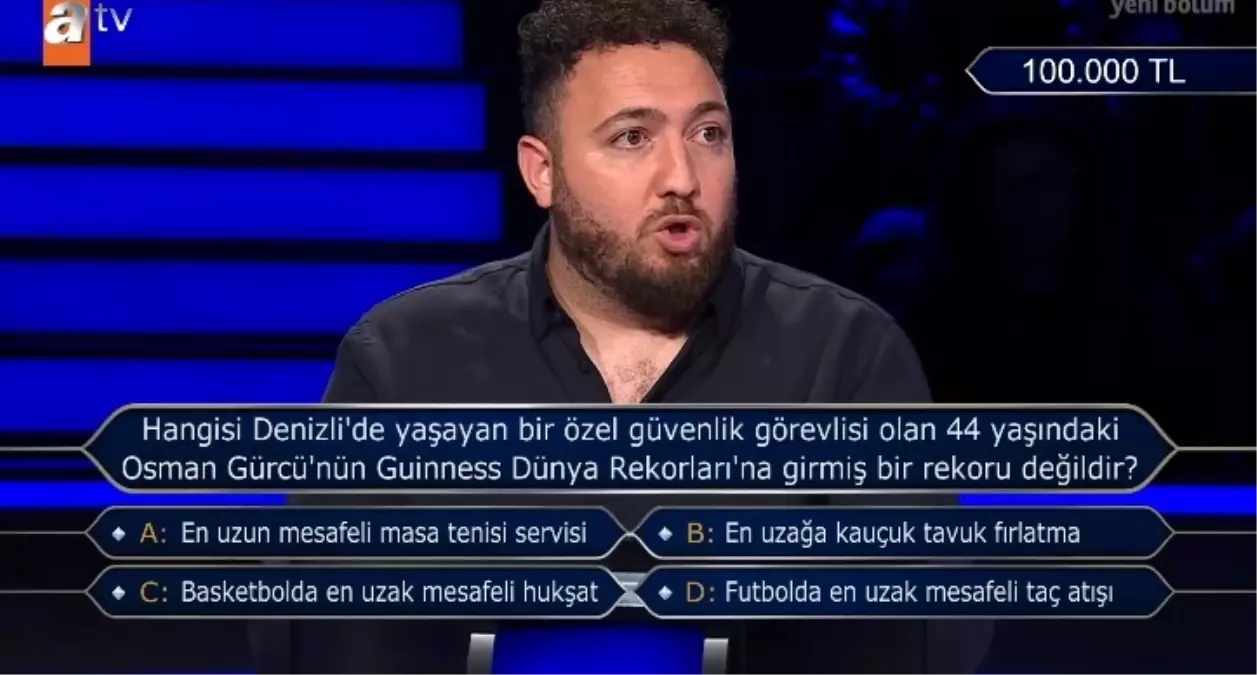 Hangisi Denizli'de yaşayan bir özel güvenlik görevlisi olan 44 yaşındaki Osman Gürcü'nün Guinness Dünya Rekorları'na girmiş bir rekoru değildir?