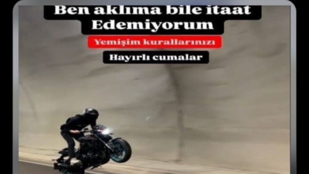 Amasya'da tehlikeli motosiklet kullandı: Görüntüleri ‘Yemişim kurallarınızı’ notuyla paylaştı