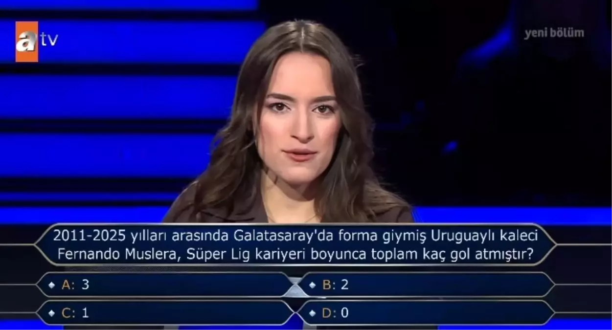 2011-2025 yılları arasında Galatasaray'da forma giymiş Uruguaylı kaleci Fernando Muslera, Süper Lig kariyeri boyunca toplam kaç gol attı?