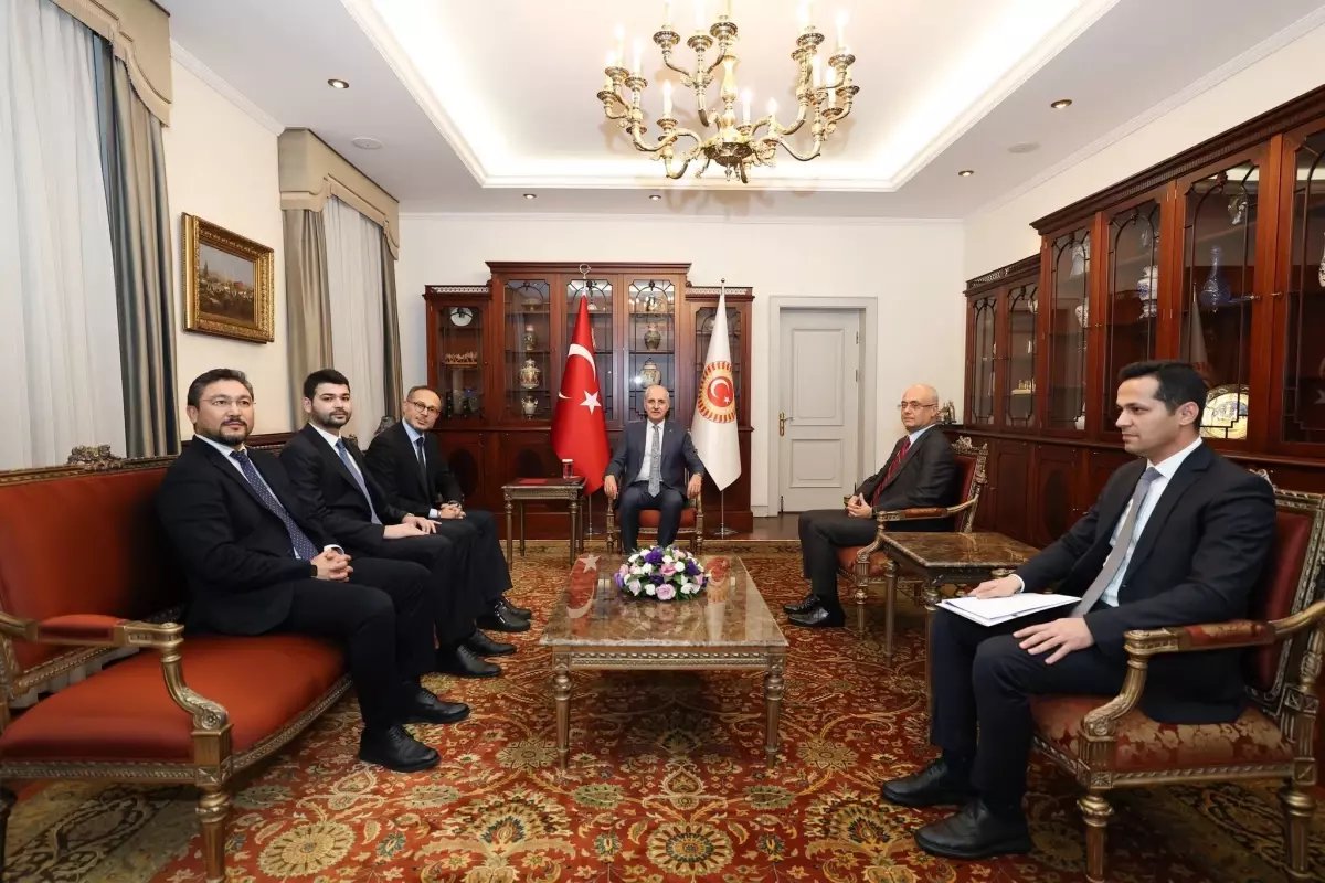 TBMM Başkanı Numan Kurtulmuş, TÜRKPA Genel Sekreteri Ramil Hasan'ı kabul etti