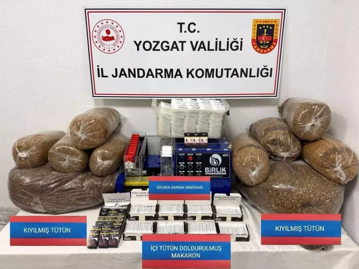 Yozgat'ta Jandarmadan Kaçak Tütün Operasyonu