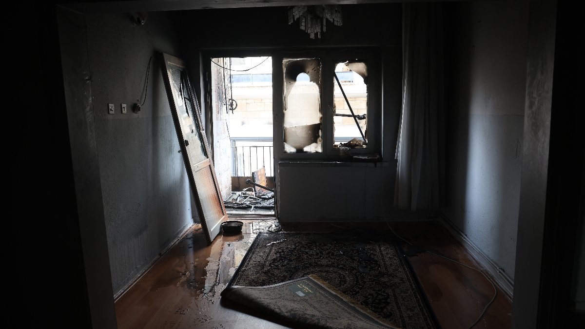 Nevşehir'de yangını fark eden komşu çocukları kurtarıp yangına müdahale etti