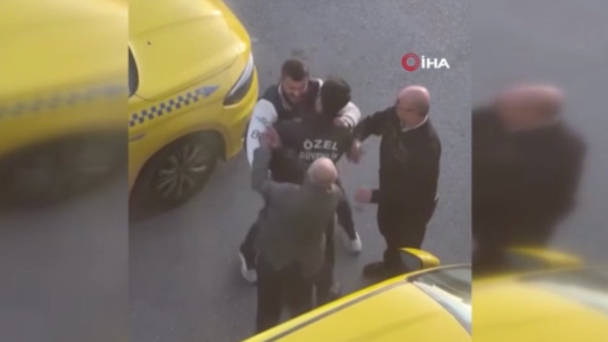 İstanbul'da tartıştığı taksiciyi darbetti