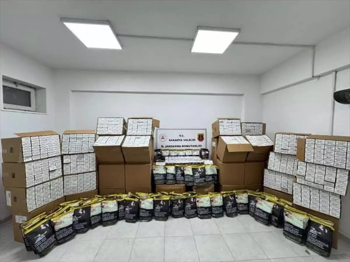 Hendek'te Kaçak Tütün Operasyonu: 32 Bin 800 Dolu Makaron Ele Geçirildi