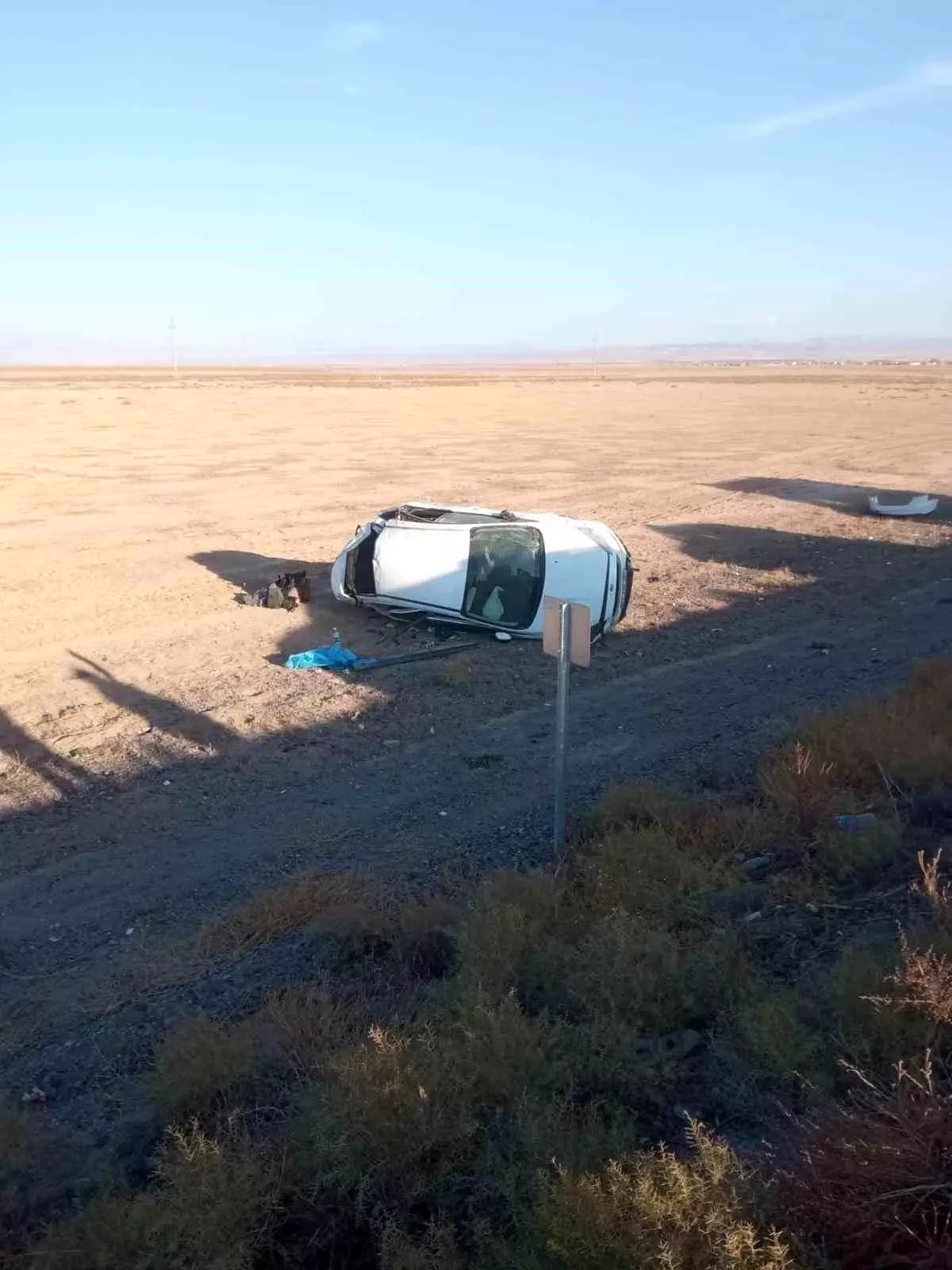 Konya'da Takla Atan Otomobilde 6 Kişi Yaralandı