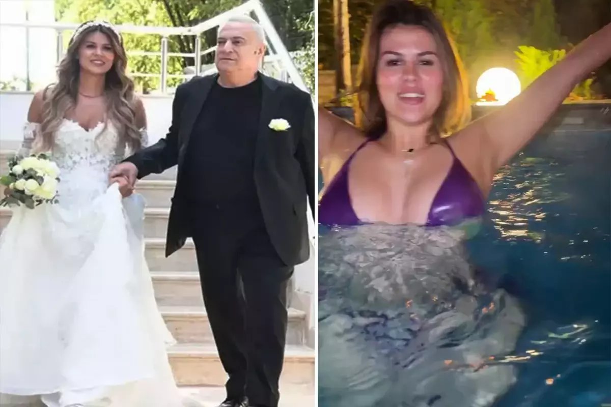 Mehmet Ali Erbil'in eşi Gülseren Erbil'den havuz keyfi