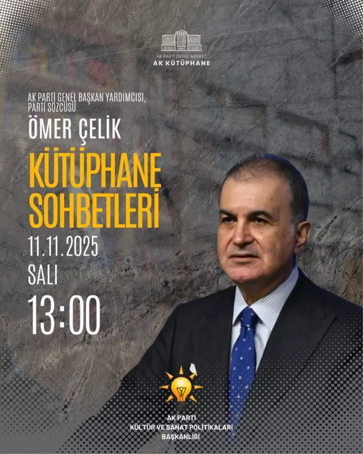 AK Parti'de "Kütüphane Sohbetleri" Ömer Çelik'le Başlıyor