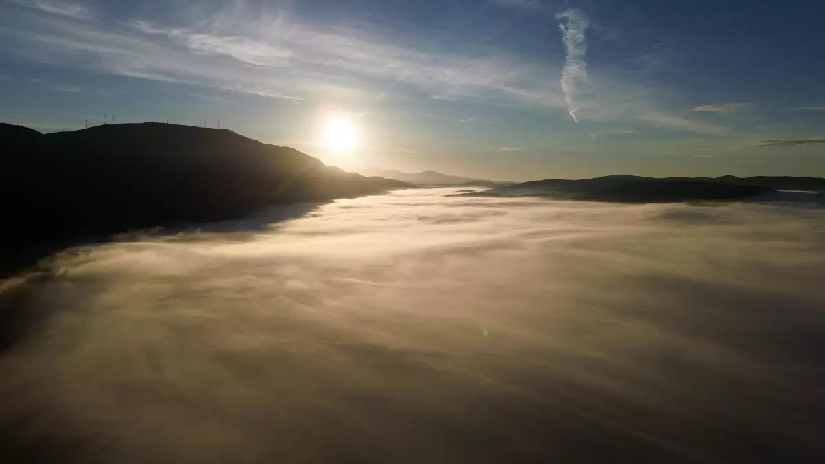 Muğla'nın Menteşe İlçesinde yoğun sis manzaraları