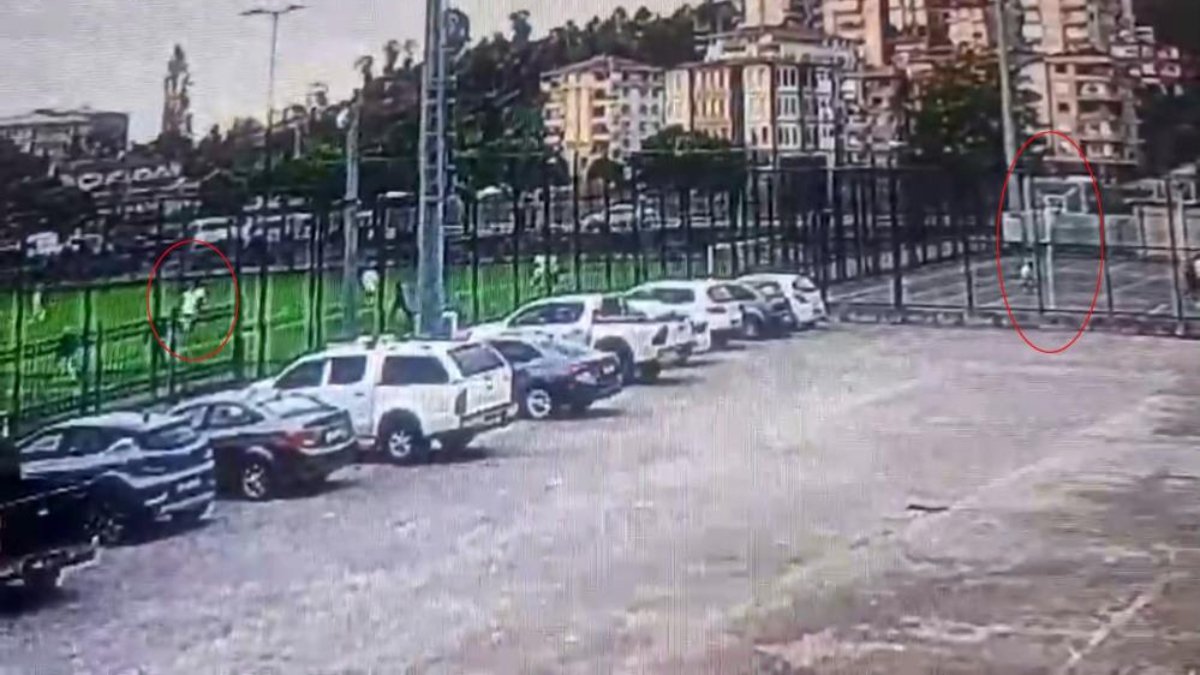 Rize’de veteran futbol maçında şaşırtan basket