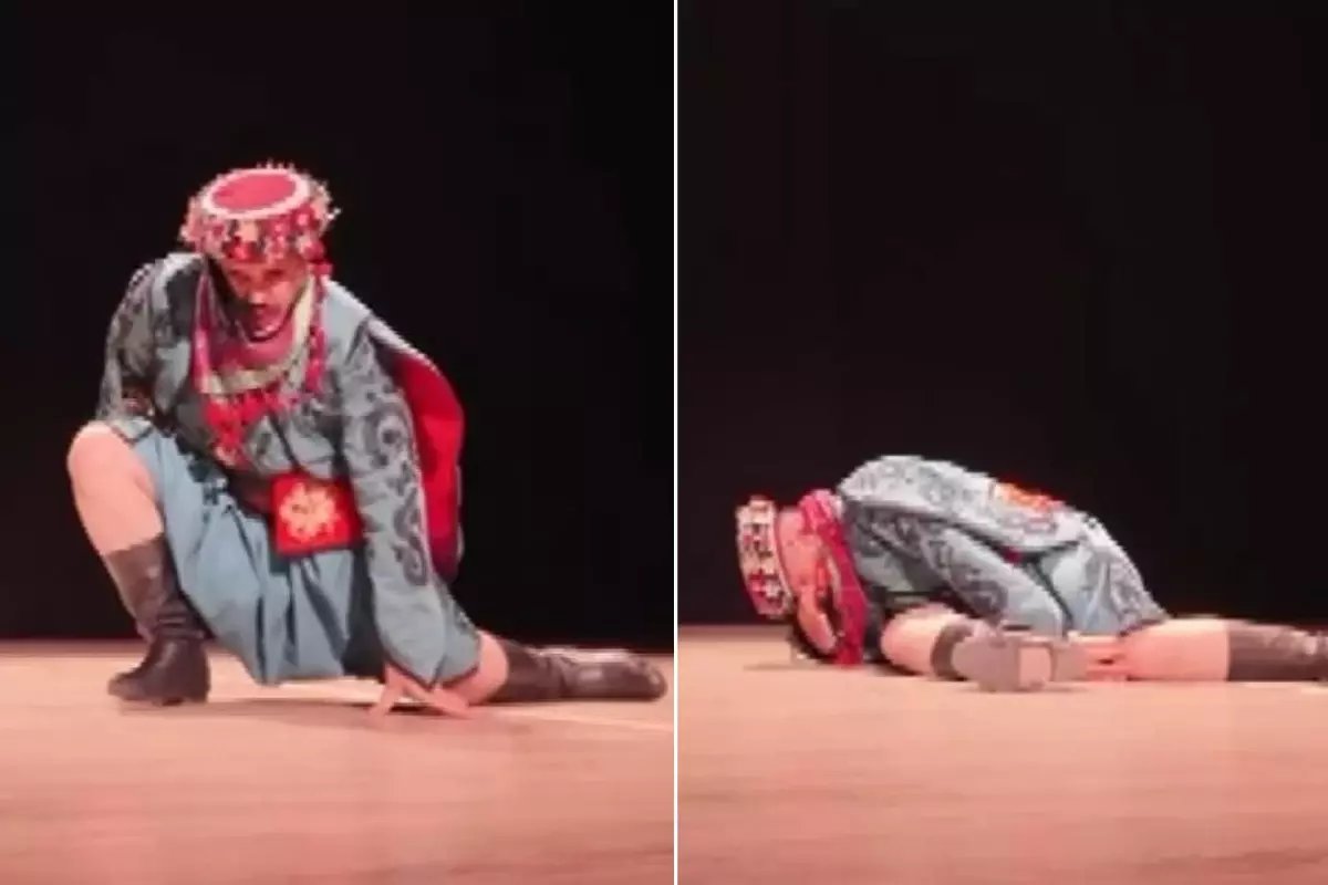 Zeybek oynayan dansçı bir anda yere yığıldı