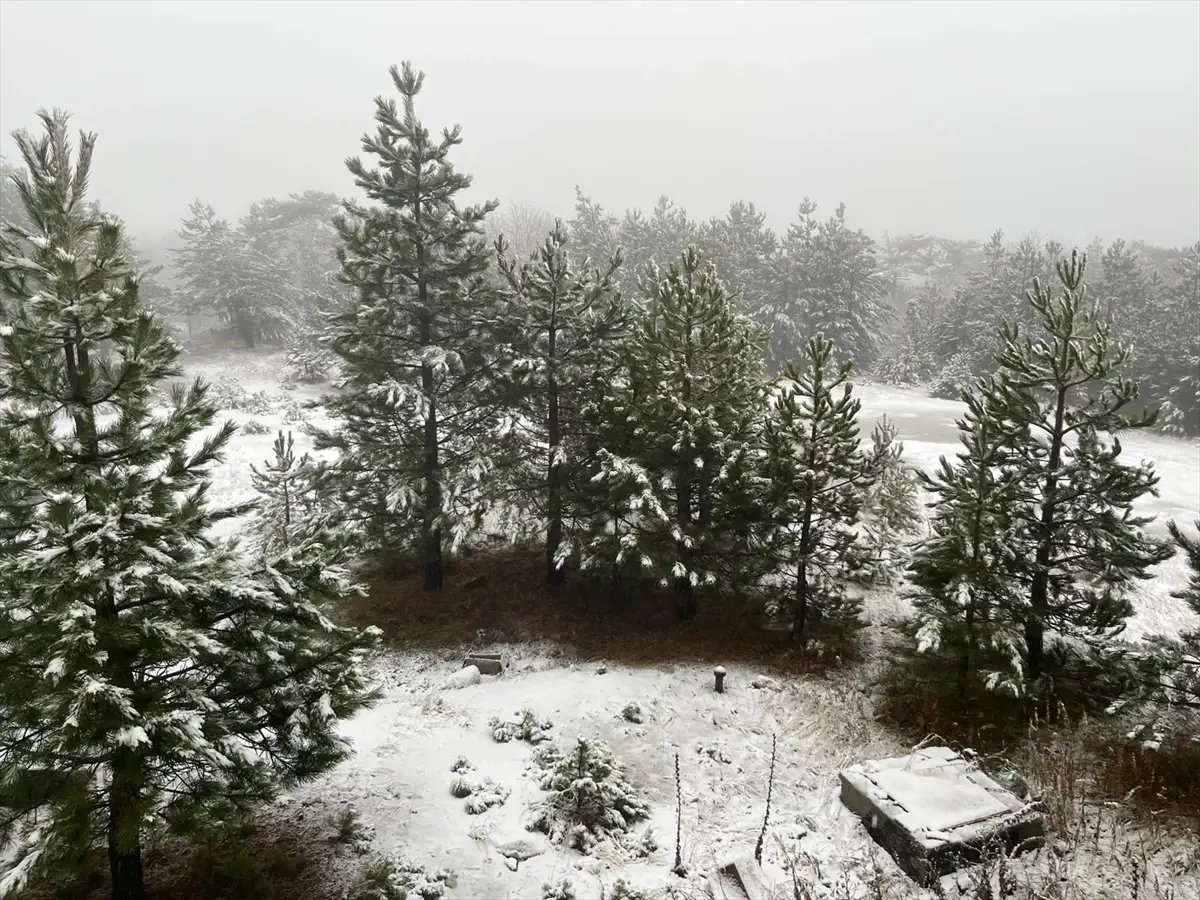 Balıkesir'in Sındırgı İlçesinde Kar Yağışı