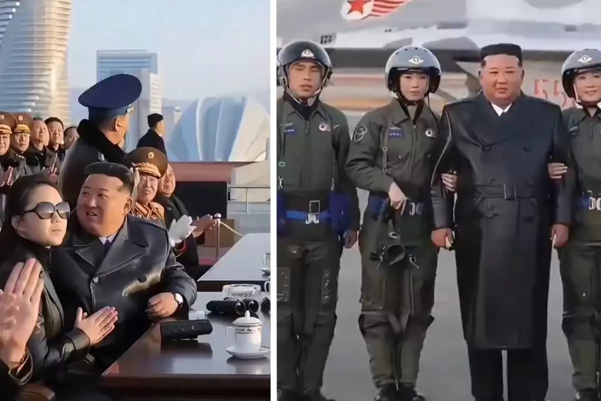 Kuzey Kore lideri Kim Jong Un, hava gücünü sahneye çıkardı