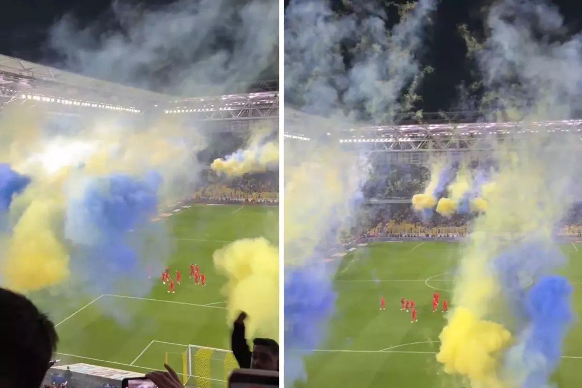 Galatasaraylı futbolcular sahaya adım atar atmaz Kadıköy alev aldı