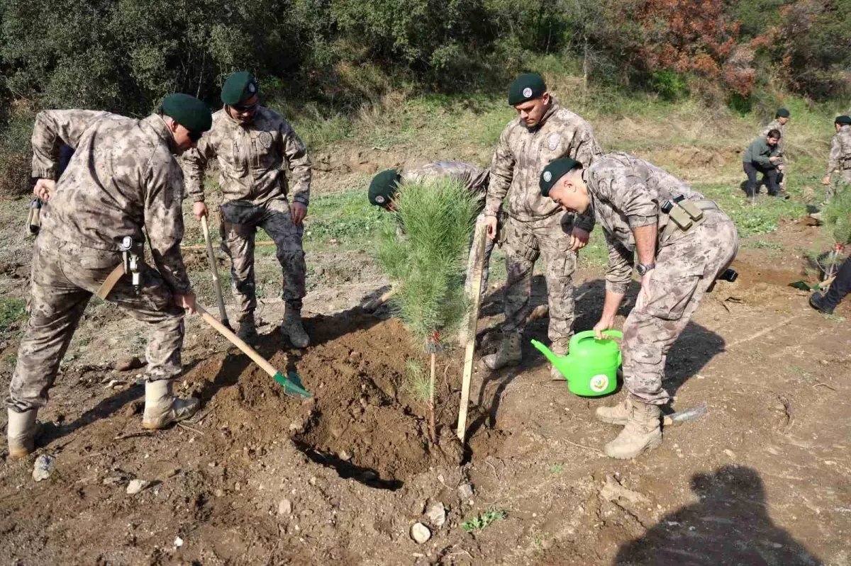 Aydın'da şehit polisler adına fidan dikildi