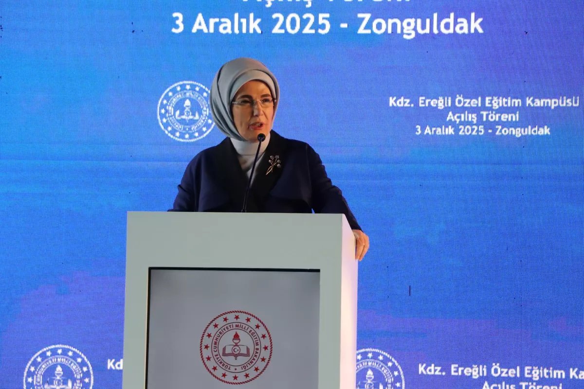 Emine Erdoğan Zonguldak'ta özel eğitim merkezi kampüsü açılışına katıldı