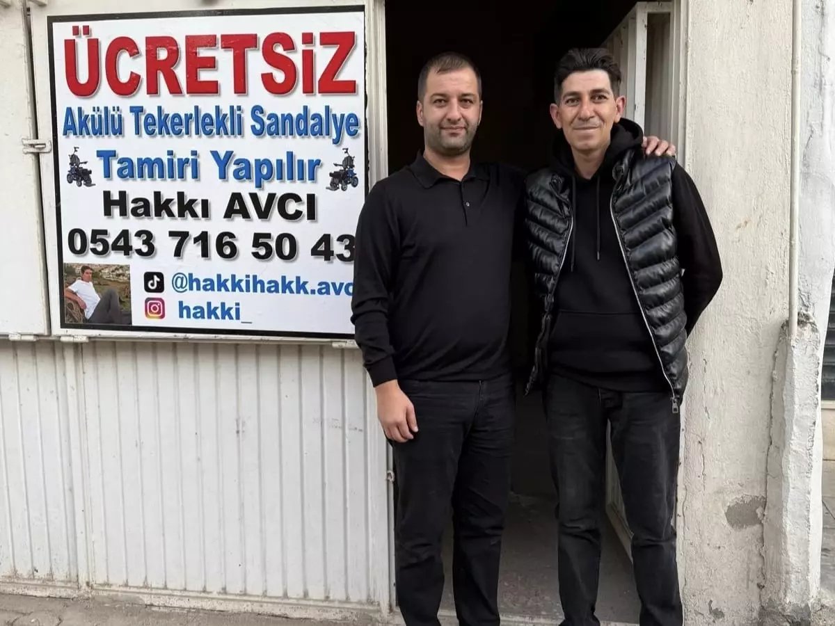 Akülü sandalyeleri ücretsiz tamir eden kişiye iş yeri desteği