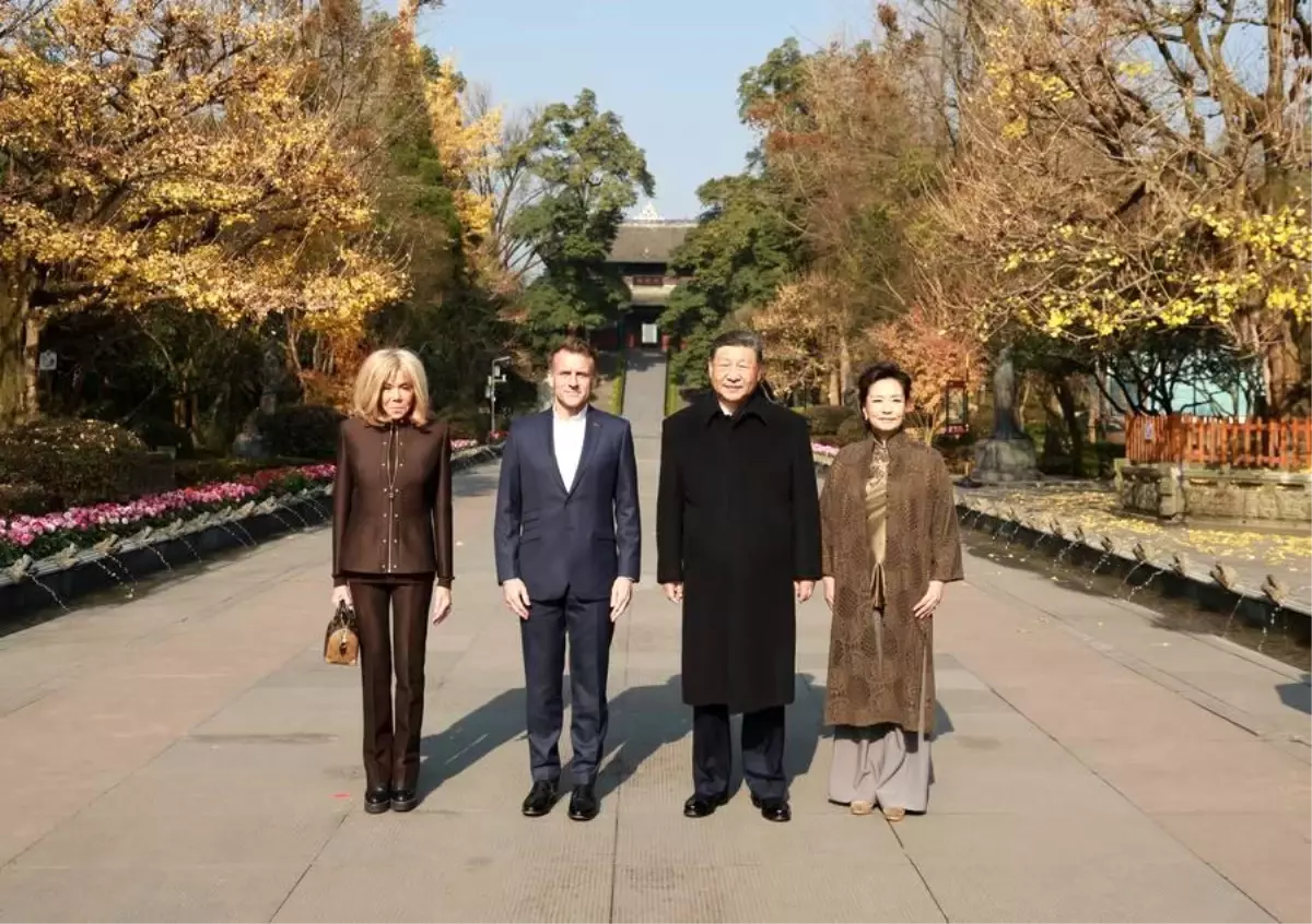 Albüm: Çin Cumhurbaşkanı Xi ve Fransa Cumhurbaşkanı Macron, Çin'in Chengdu Kentinde Bir Araya Geldi