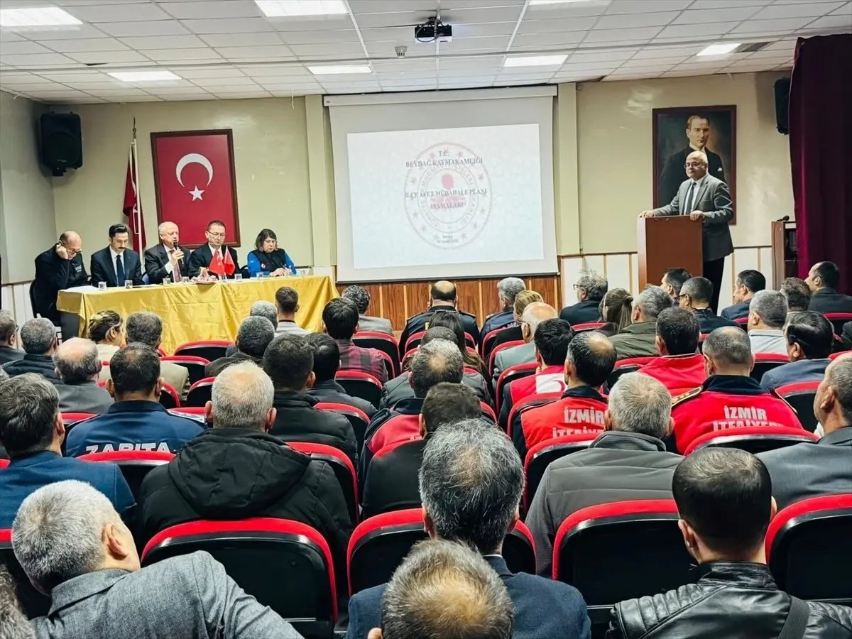 Beydağ ve Ödemiş'te "Afet Müdahale Planı" toplantıları yapıldı