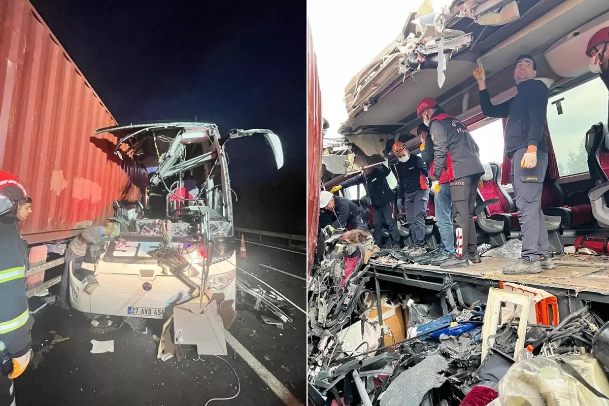 Yolcu otobüsü, TIR'a çarptı: 6 ölü, 11 yaralı