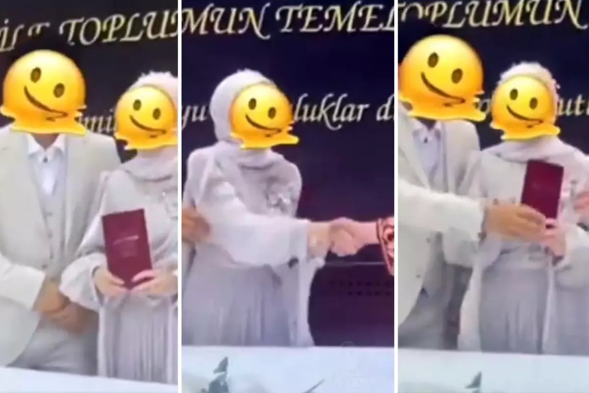 Gelinin nikahlarını kıyan kadın memura hareketi olay oldu: Çok saygısızca