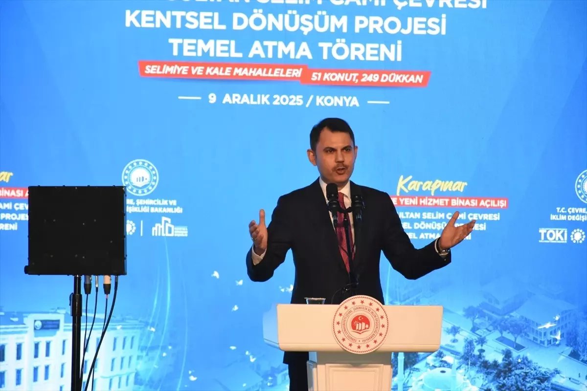 Bakan Kurum, Konya'da açılış ve temel atma töreninde konuştu Açıklaması