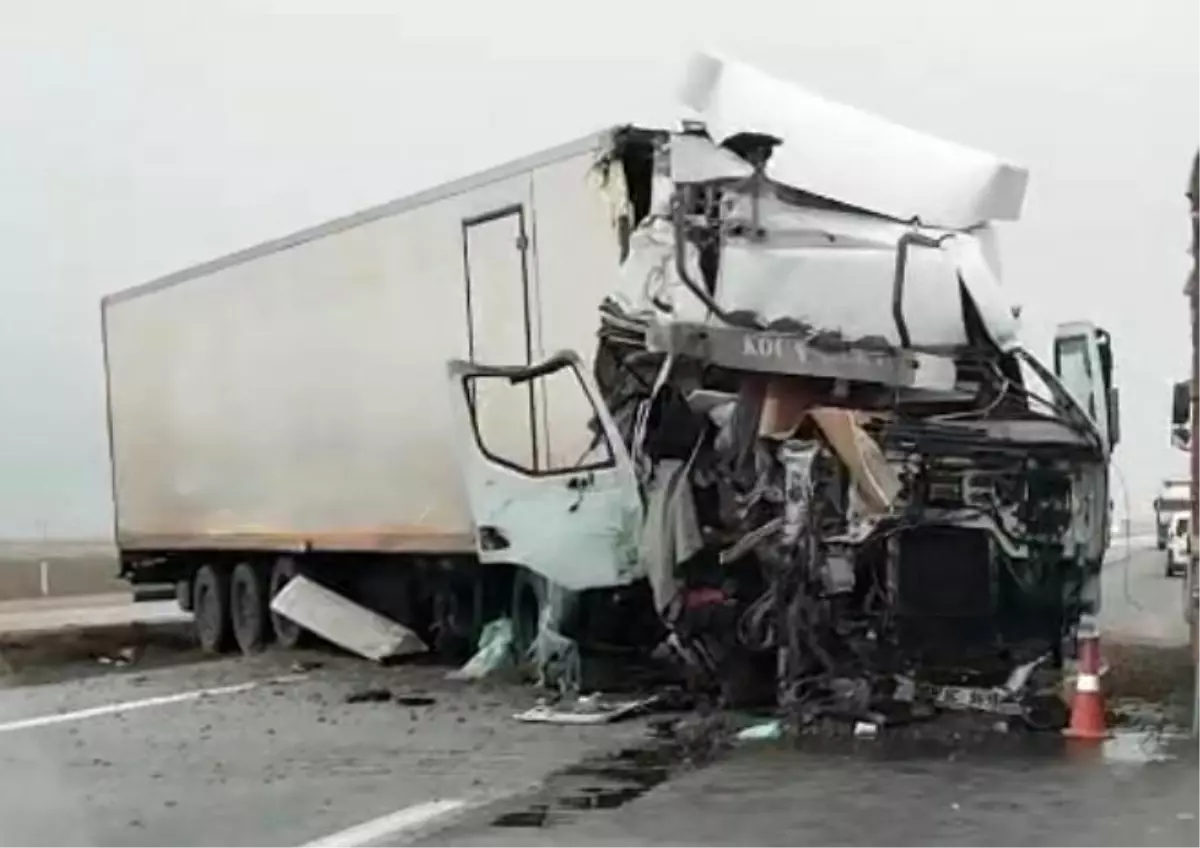 Tır yol kenarındaki tırın dorsesine çarptı: 1 yaralı