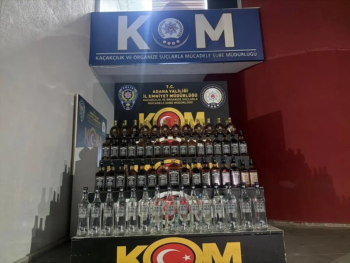 Adana'da kaçak içki ve etil alkol operasyonunda 5 şüpheli yakalandı