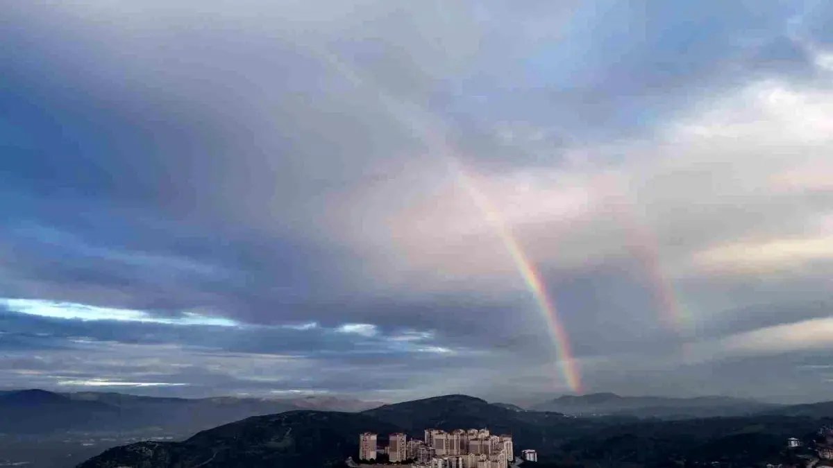 Kestel semalarında gökkuşağı oluştu
