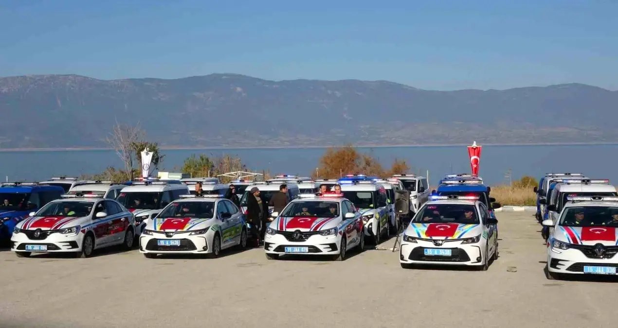 Burdur'da güvenlik güçlerine 56 yeni araç teslim edildi