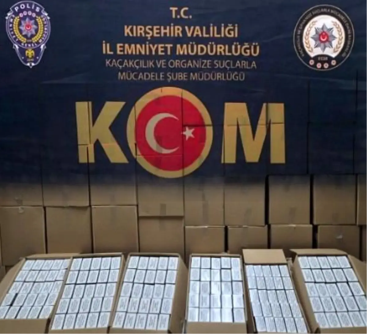 Kırşehir'de 1 milyon makaron ele geçirildi