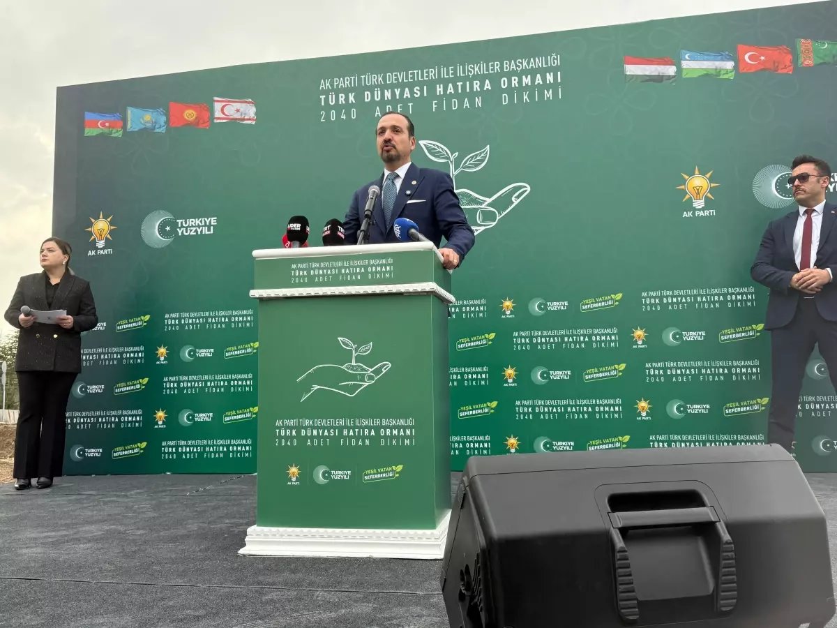 AK Parti Türk Dünyası Hatıra Ormanı'nda 2 bin 40 fidan dikildi