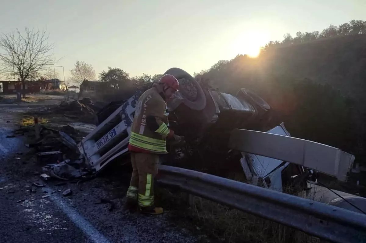 Tır kontrolden çıktı: 1 yaralı