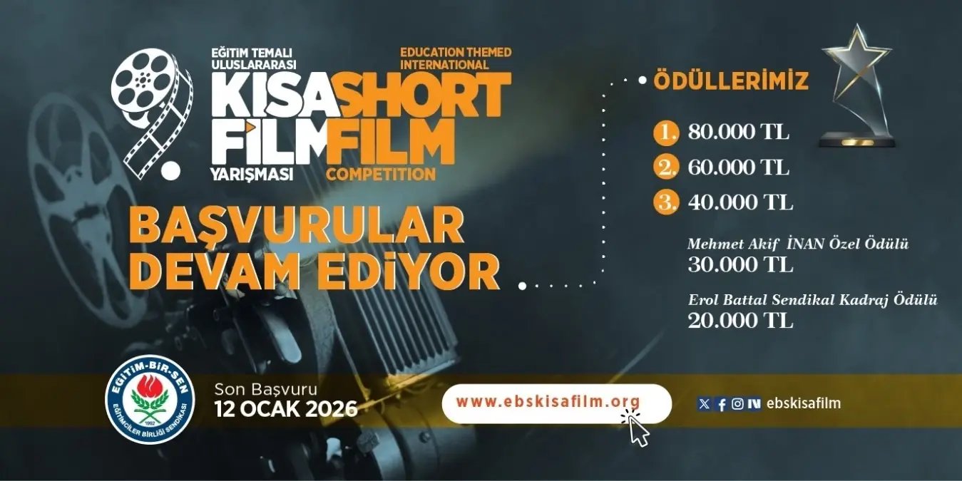 Eğitim temalı 9'uncu Uluslararası Kısa Film Yarışması'na başvurular devam ediyor