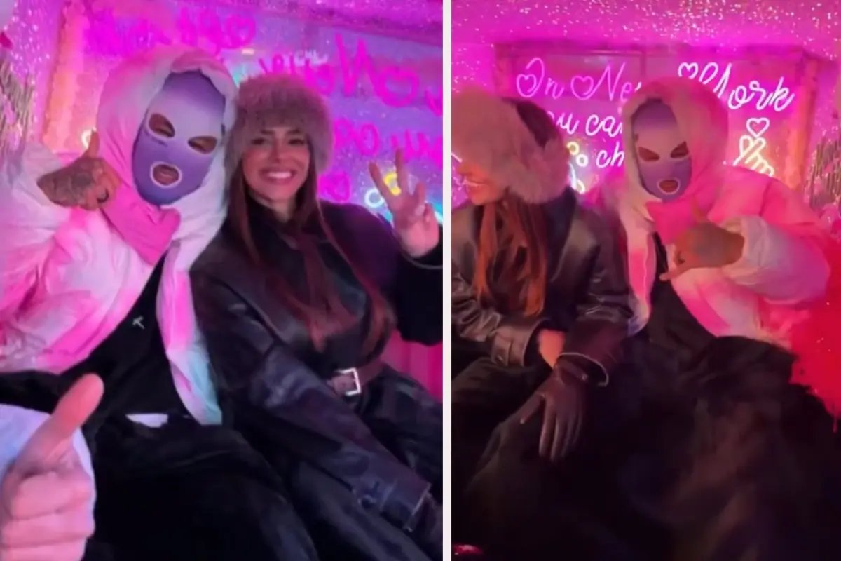 New York'a giden yıldız isim tanınmamak için maske taktı