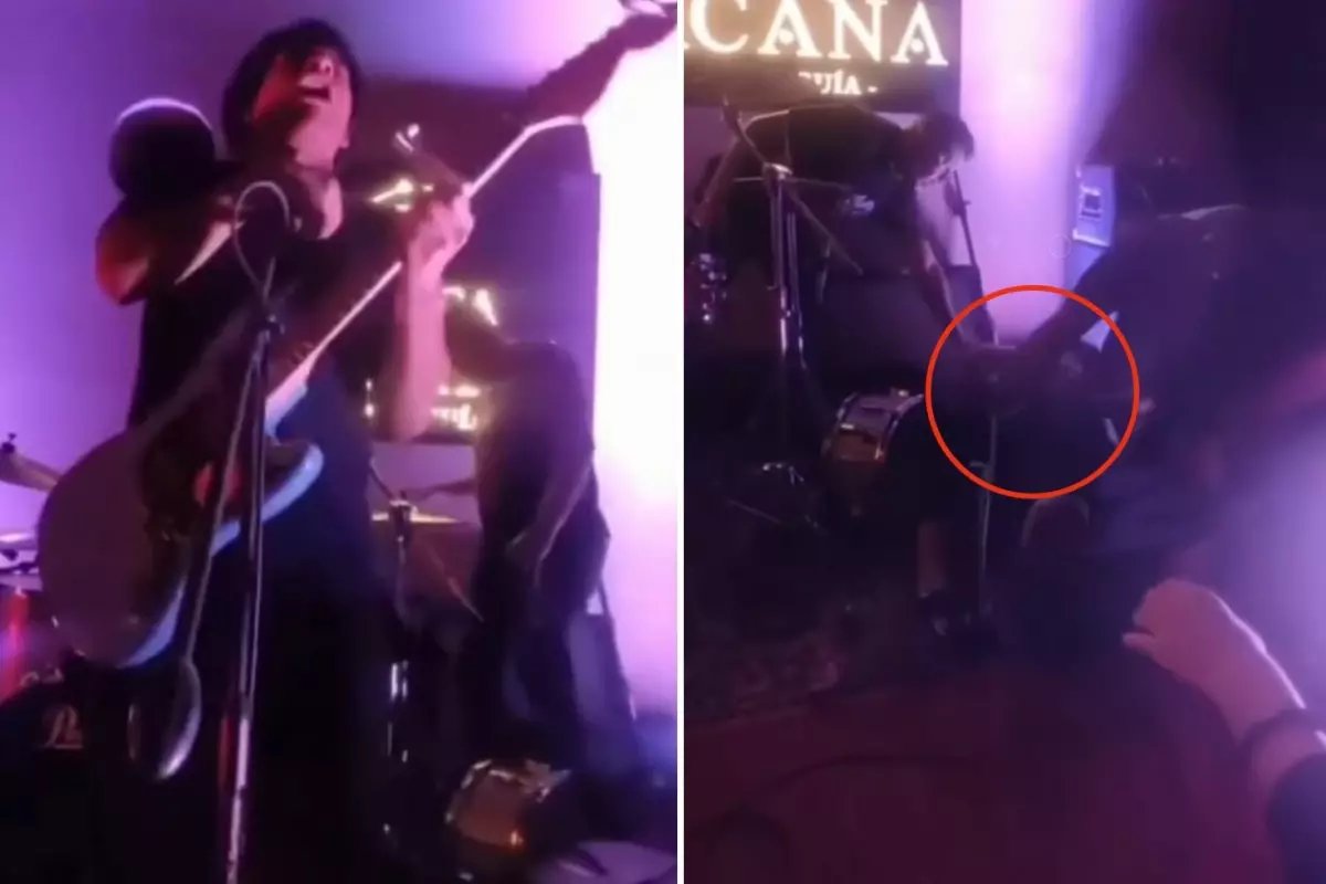 Şarkıcı sahnedeyken elektrik akımına kapıldı