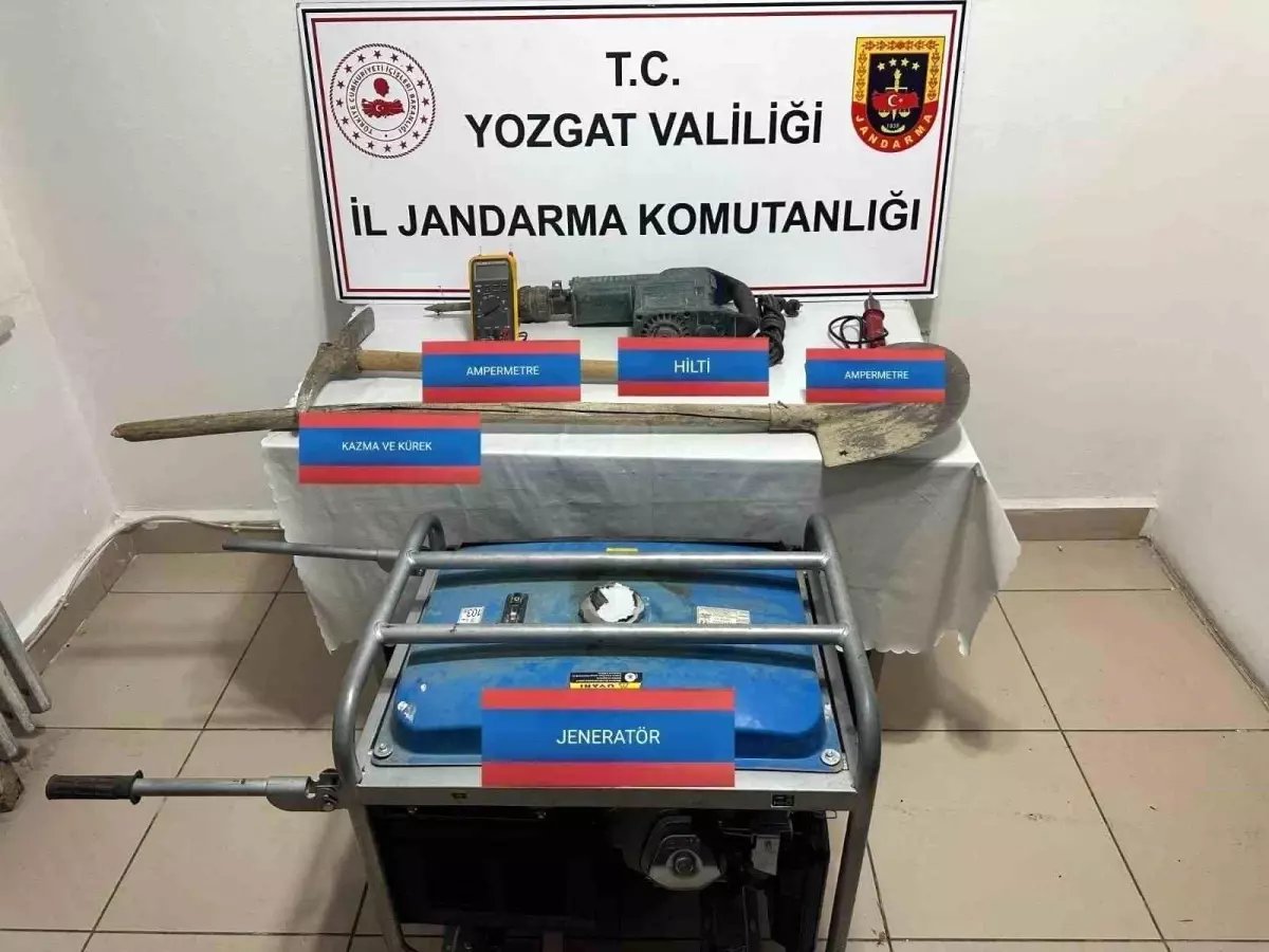 Yozgat'ta kaçak kazı yaparken suçüstü yakalandı