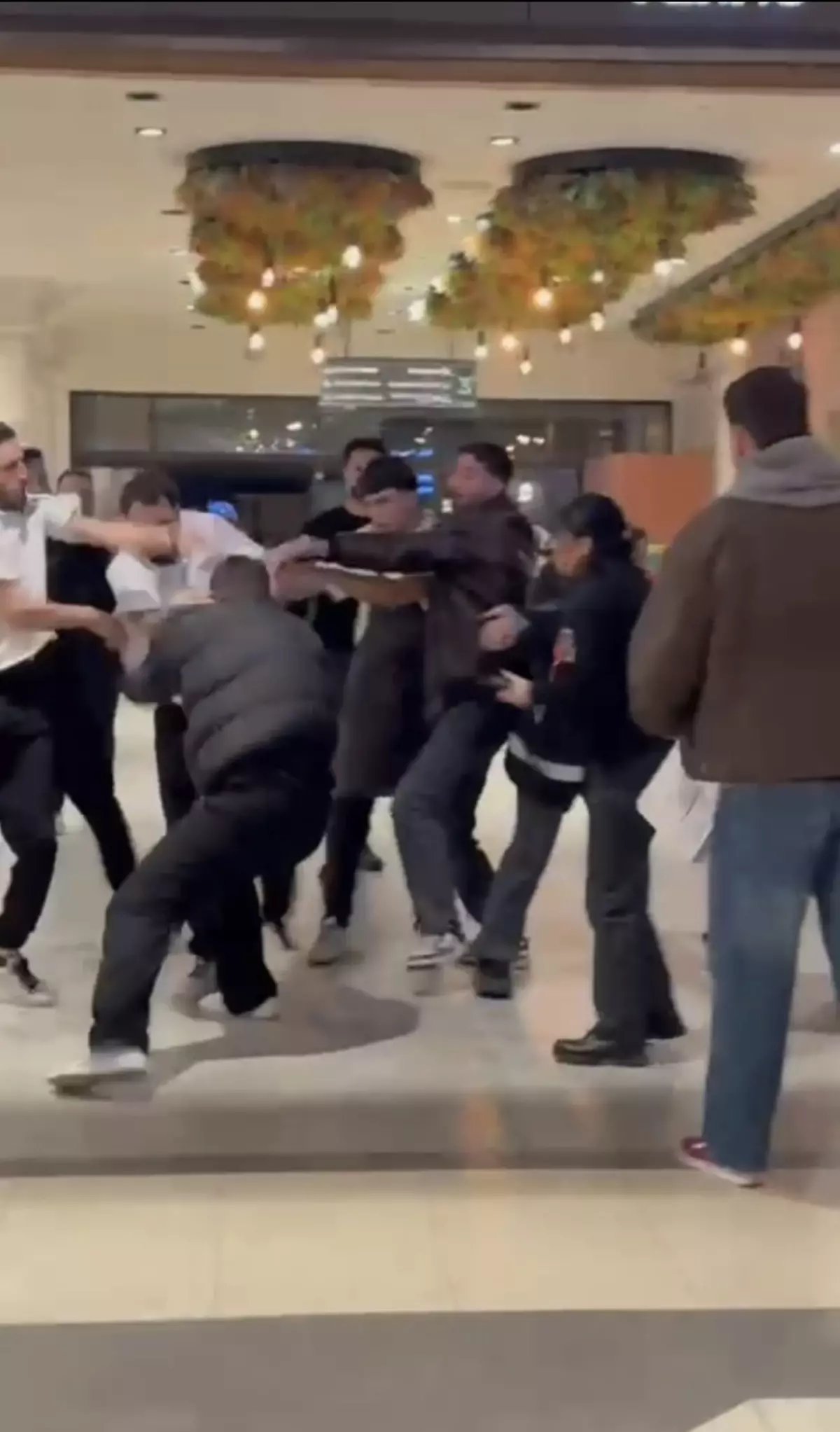 Maltepe'de AVM'de çıkan kavga kamerada