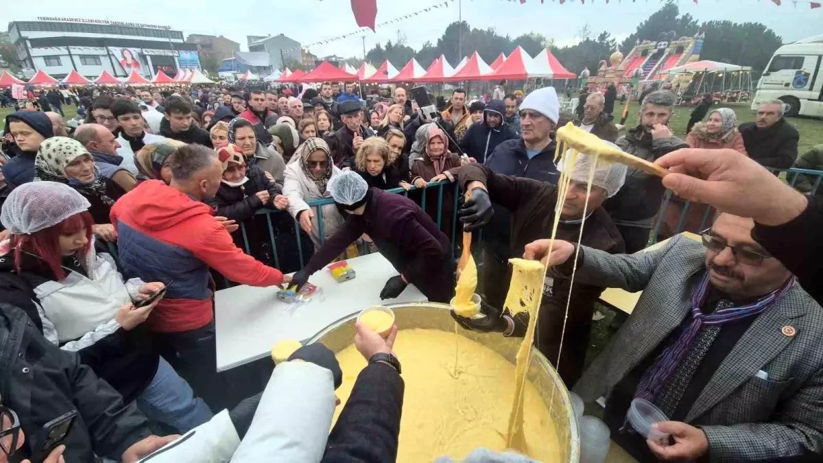 Mıhlama için izdiham: Süleymanpaşa'da 1 tonluk lezzet seli