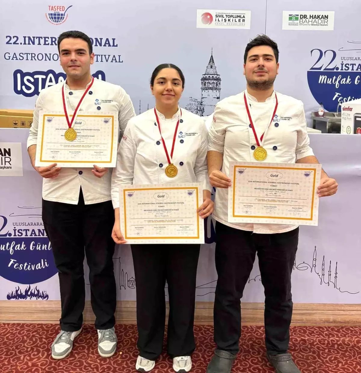 'BAU Gastronomi' öğrencilerine 2 altın madalya