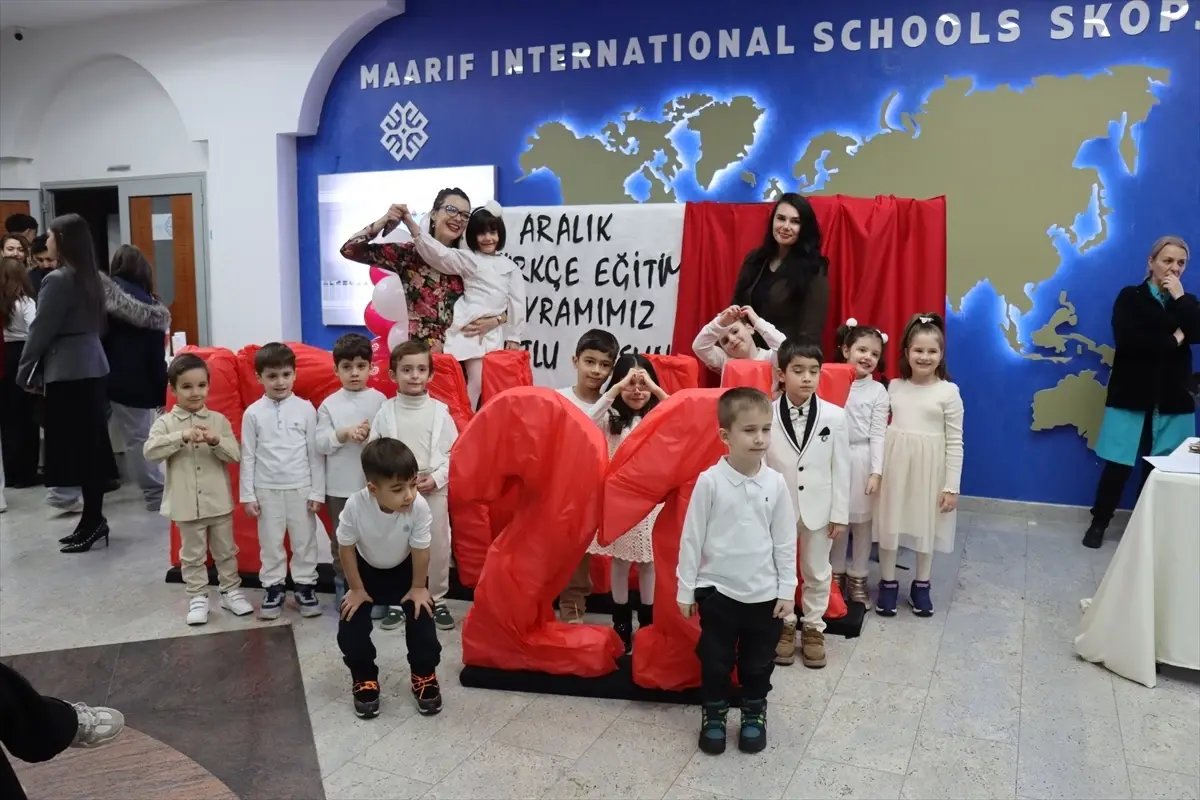 Kuzey Makedonya'daki Uluslararası Maarif Okullarında "Türkçe Eğitim Günü" kutlandı