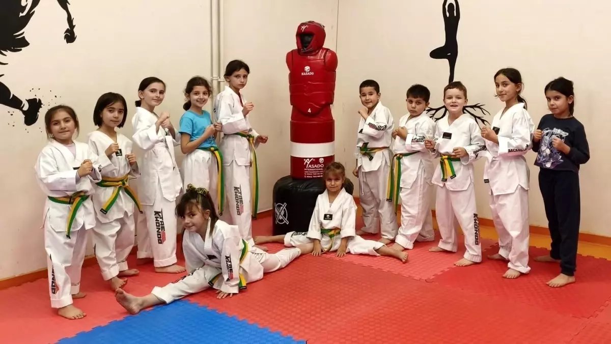 Bilecik'te geleceğin sporcuları taekwondo minderinde yetişiyor