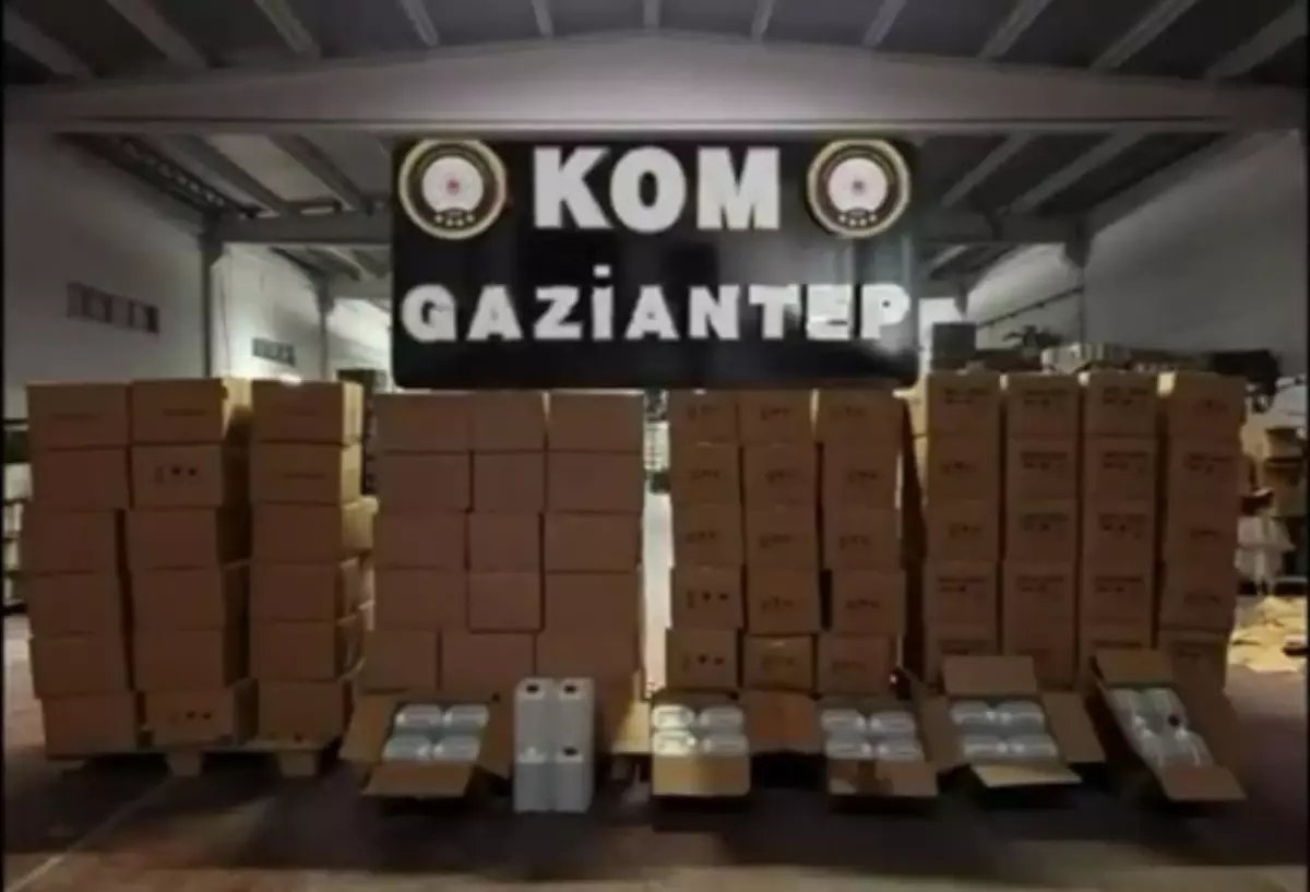 Gaziantep'te 4 bin 520 litre etil alkol ele geçirildi