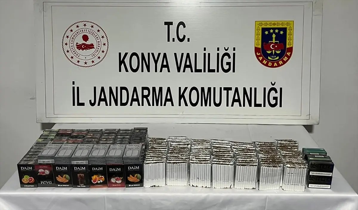 Akşehir'de jandarmadan kaçak sigara operasyonları