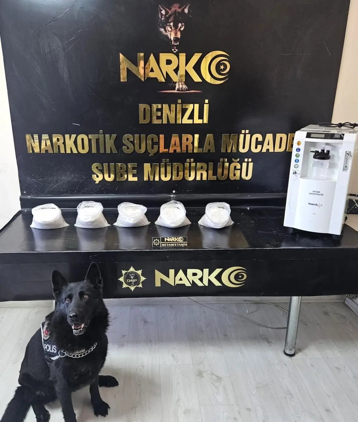 Solunum cihazının içerisinden 5 kilogram uyuşturucu madde çıktı