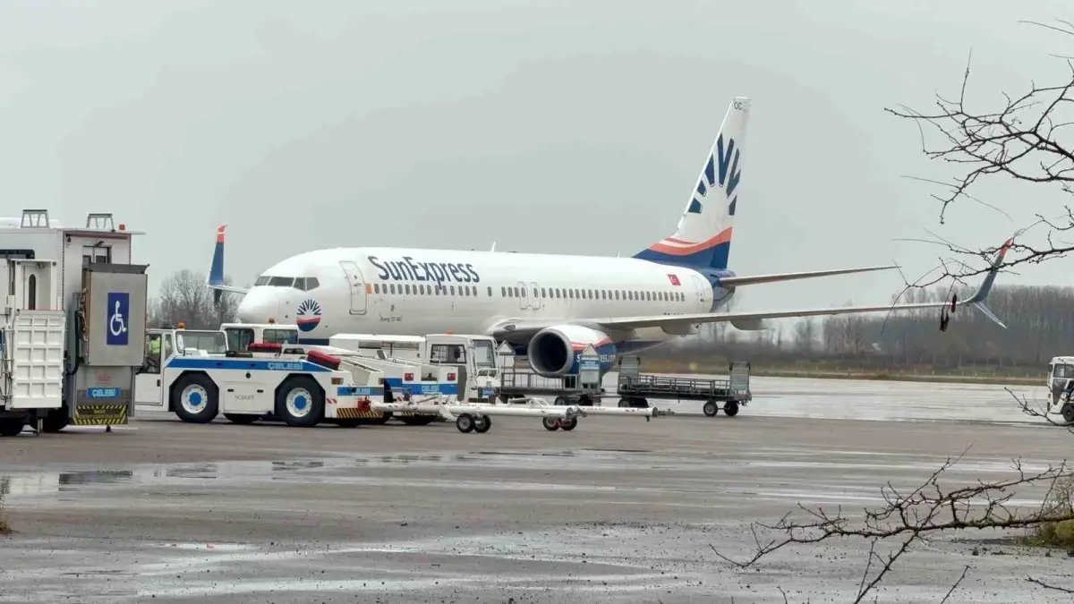 Samsun'da martı sürüsüne çarpan yolcu uçağı, kontrollerin ardından havalandı
