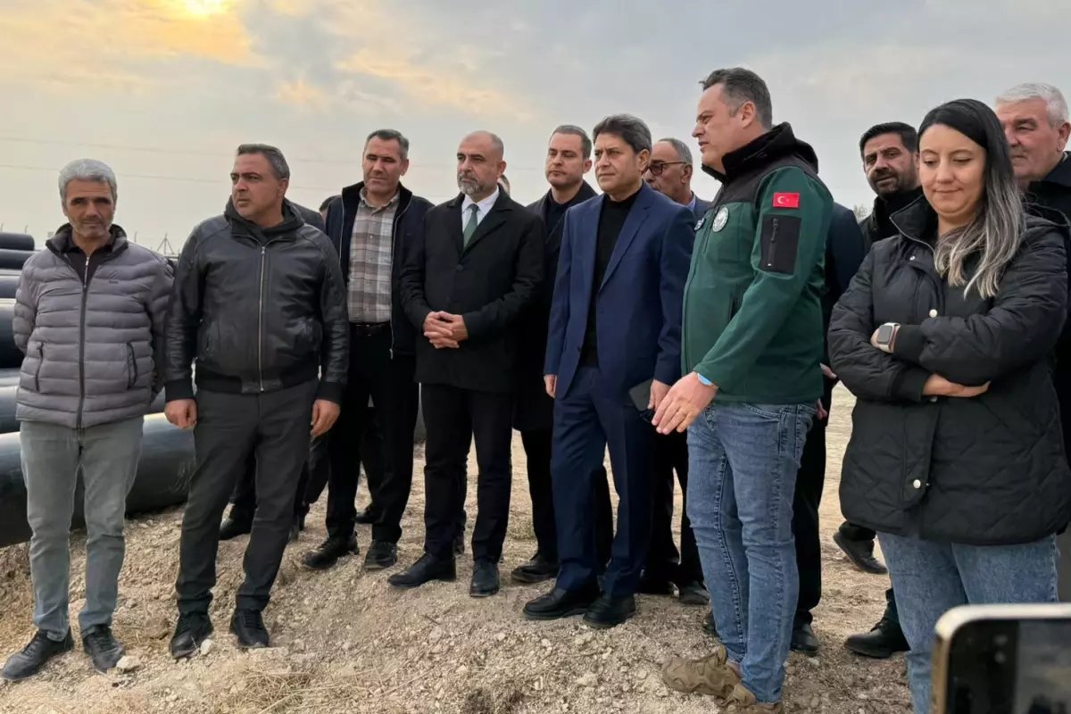 Milletvekili Ali Şahin, Barak P2 Sulama Projesi şantiye ve GES kurulum çalışmalarını yerinde inceledi