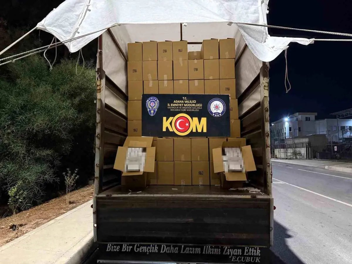 Adana'da 7 milyon 820 bin TL'lik makaron ele geçirildi: 4 tutuklama